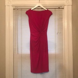 Ralph Lauren hot pink high neck dress